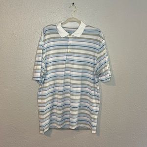 Nike Golf Dri-Fit Polo Shirt Men’s M Striped Short Sleeve